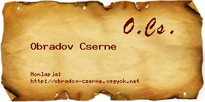 Obradov Cserne névjegykártya